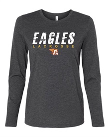 AHS Lacrosse Ladies Long Sleeve Dark Grey T-Shirt - Orders Due Wednesday, March 13, 2024